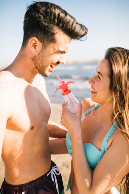 Couple à la plage