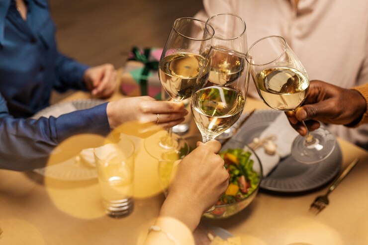 Photo gratuit des couples fêtent leur anniversaire.