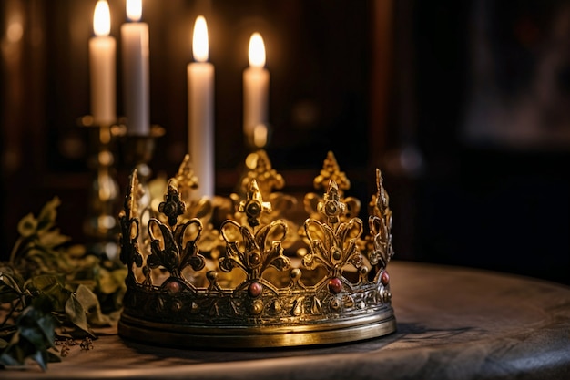 La couronne royale médiévale est une nature morte.