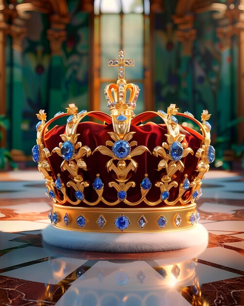 Une couronne royale réaliste en 3D