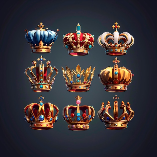 Une couronne royale réaliste en 3D