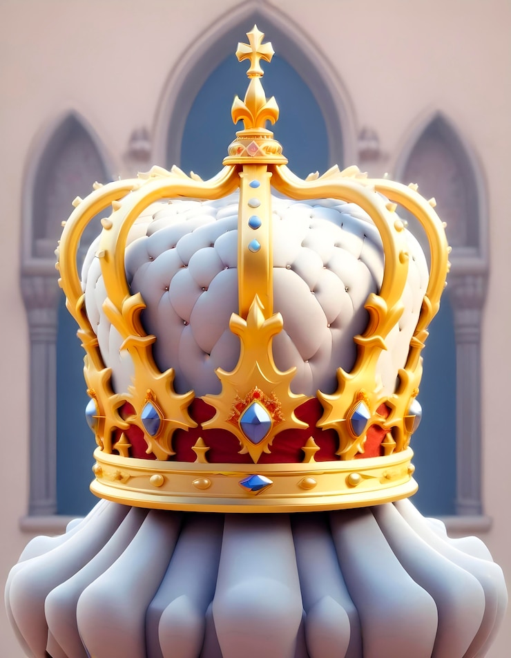 Photo gratuit une couronne royale réaliste en 3d