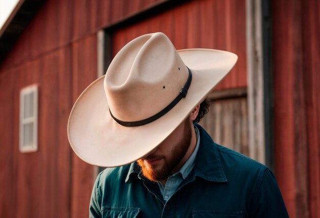 Cow-boy dans un environnement photoréaliste