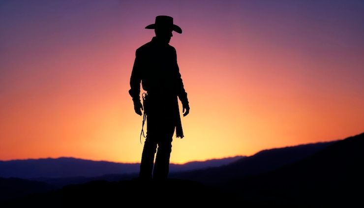 Photo gratuit cow-boy dans un environnement photoréaliste