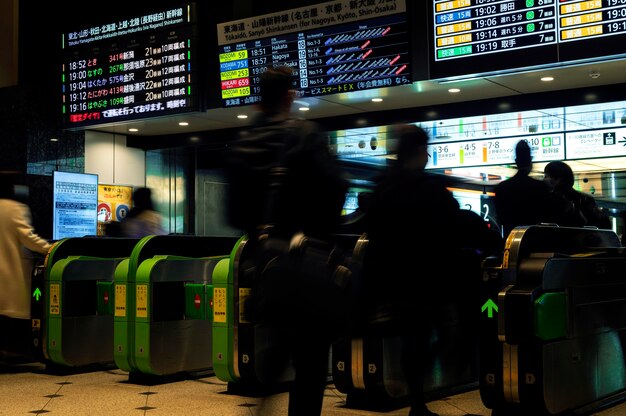 Écran d'affichage des informations sur les passagers du système de métro japonais