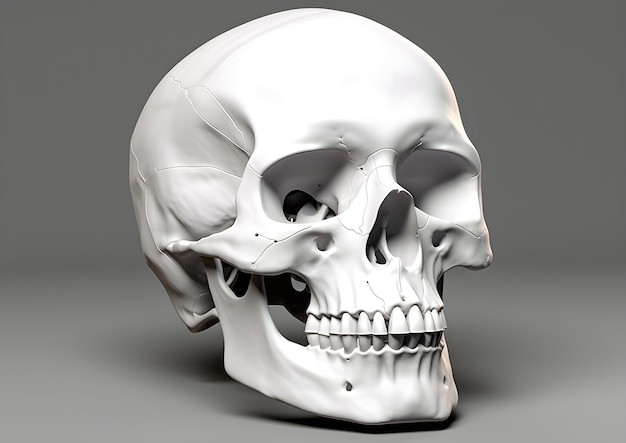Photo gratuite crâne humain en studio