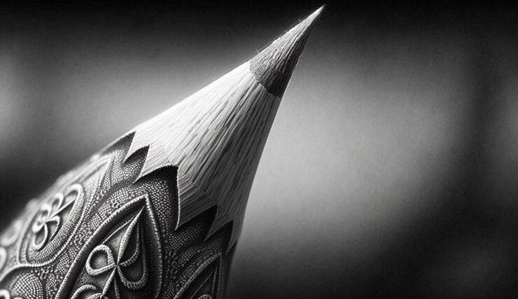 Photo gratuit un crayon avec une pointe pointue et une pointe pointue.