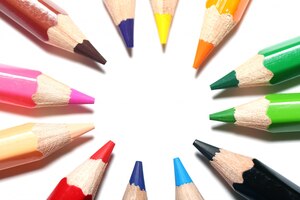 Photo gratuite crayons colorés