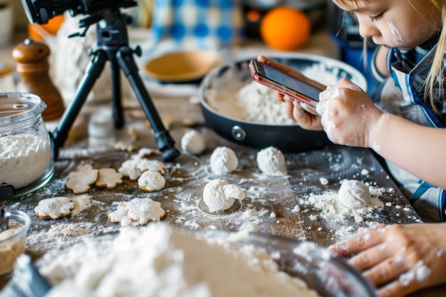 Photo gratuite créateur de contenu parental