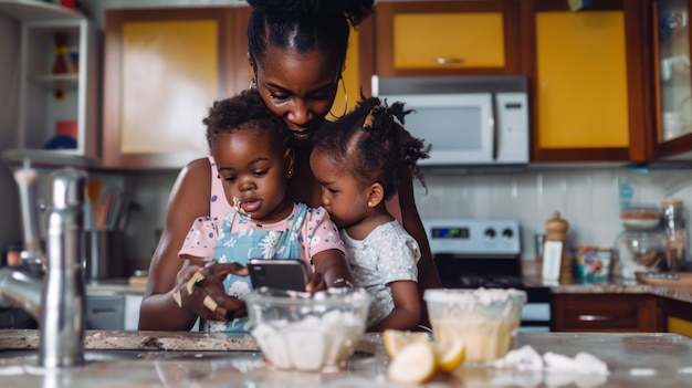 Photo gratuite créateur de contenu parental