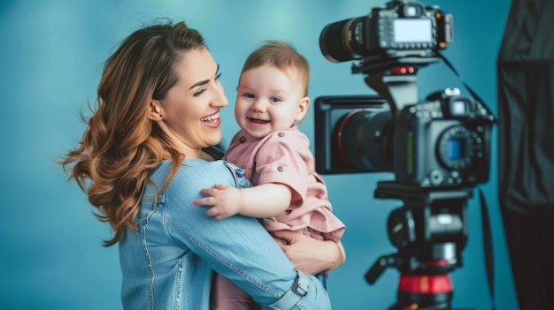 Photo gratuite créateur de contenu parental