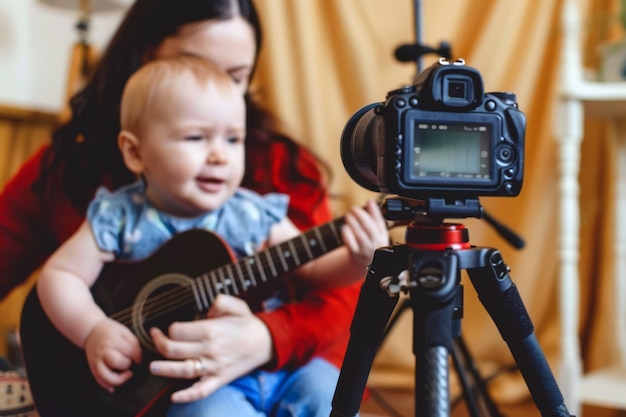 Photo gratuite créateur de contenu parental