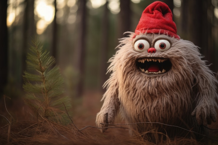 Photo gratuit une créature capricieuse illustrant le grinch.