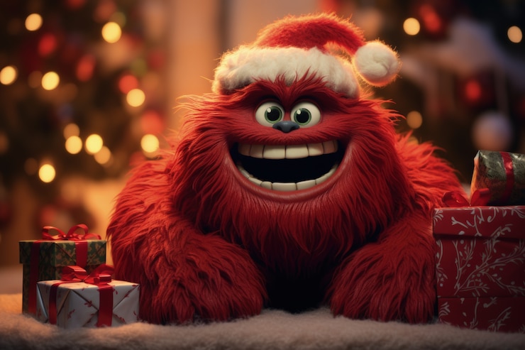 Photo gratuit une créature capricieuse illustrant le grinch.