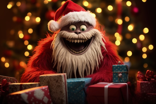 Photo gratuite une créature illustrant le grinch