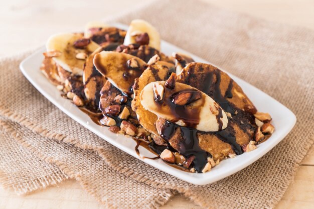 Crêpe aux bananes aux amandes