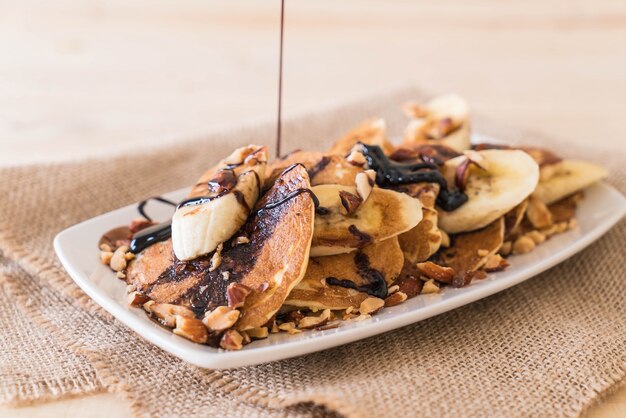 Crêpes aux bananes aux amandes