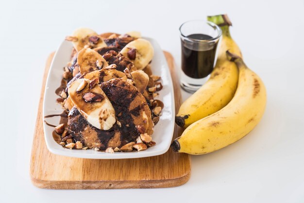 Crêpes aux bananes aux amandes