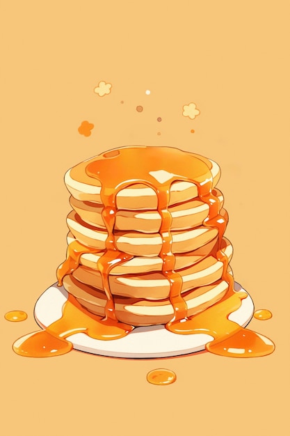 Photo gratuite des crêpes dans le style anime