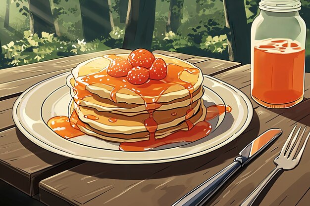 Des crêpes dans le style anime