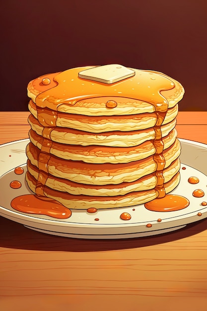 Photo gratuite des crêpes dans le style anime