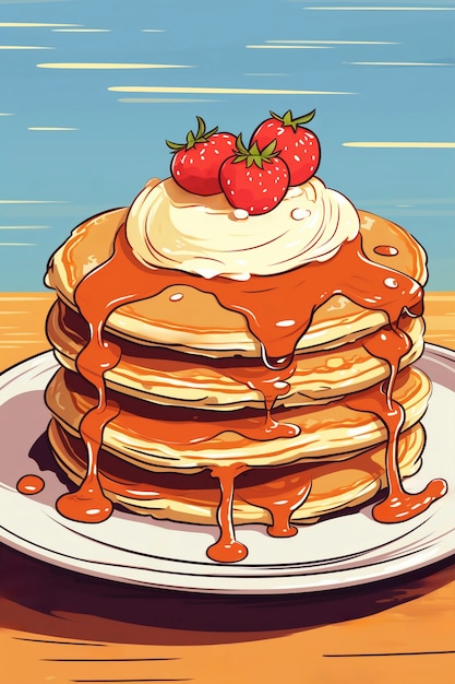 Des crêpes dans le style anime