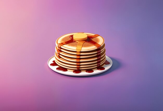 Des crêpes délicieuses en 3D.