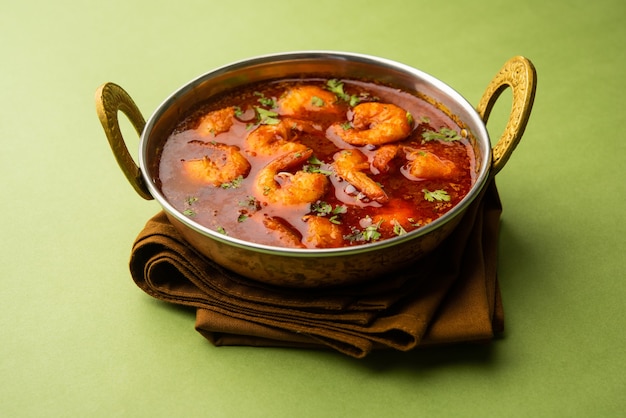 Crevettes de goan ou curry de crevettes ou zinga masala également connu sous le nom de kolambiã‚â kalwanã‚â ou tikhle