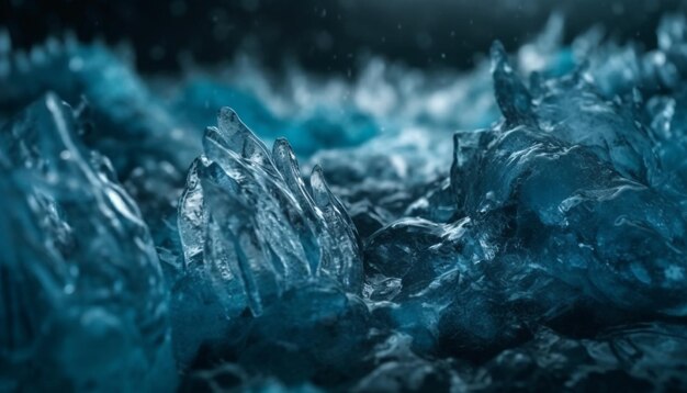 Le cristal de glace congelé reflète la beauté de la saison hivernale générée par l'IA