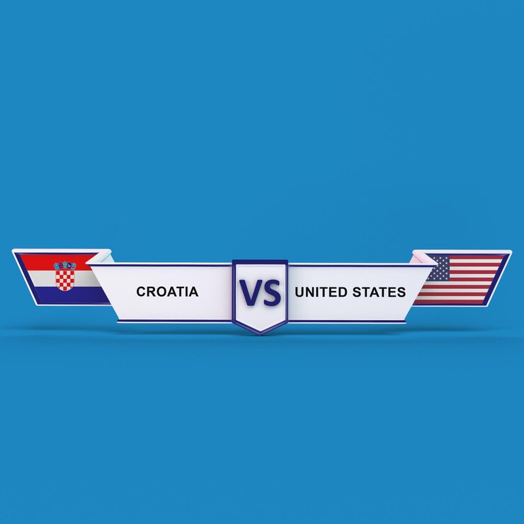 Photo gratuit croatie vs états-unis
