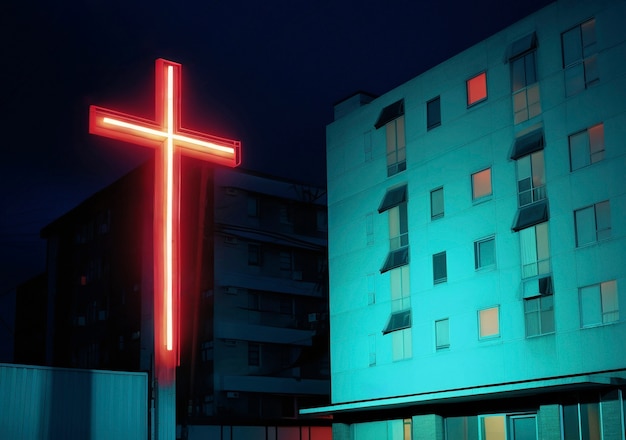 Photo gratuite croix religieuse tridimensionnelle