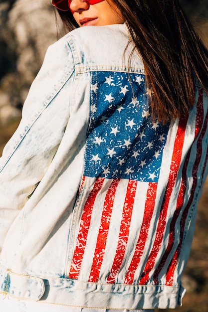 Veste americaine femme new arrivals