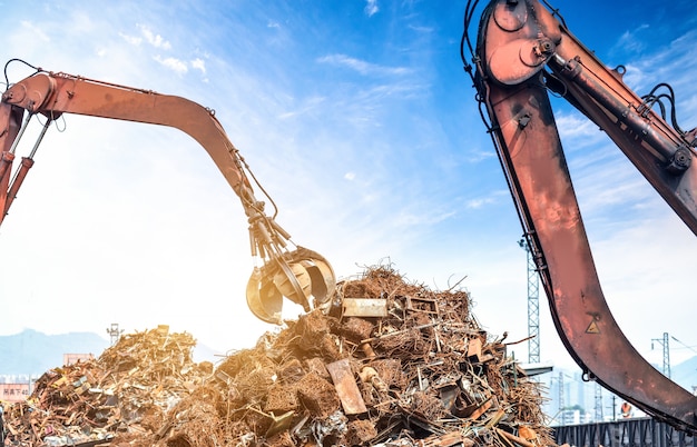 Photo gratuite crue de grue