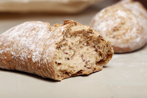 Cuisine. Délicieux pain à base de bon blé