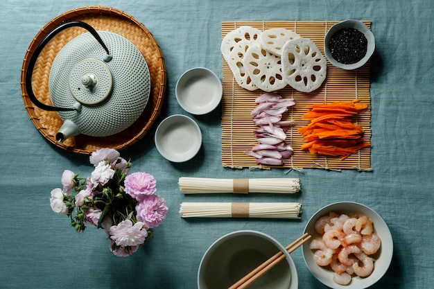 Photo gratuite cuisine japonaise