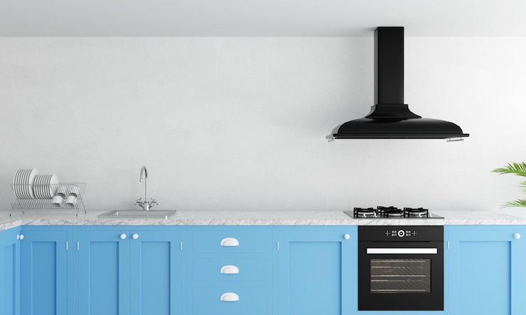 Photo gratuit cuisine moderne avec espace copie