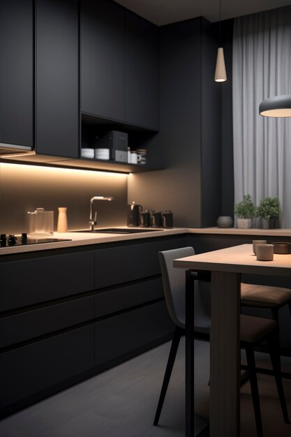 Cuisine avec petit espace et design moderne