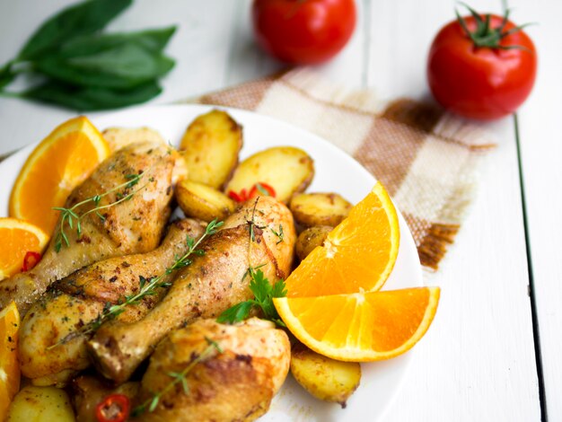 Cuisses de poulet aux herbes