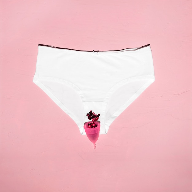 Culotte vue de dessus avec coupe menstruelle