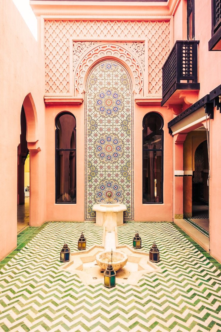 Photo gratuit culture mosaïque art piscine arabe