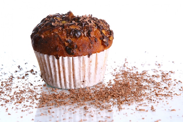 Photo gratuite cupcake au chocolat râpé