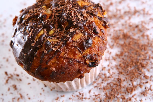 Cupcake au chocolat râpé