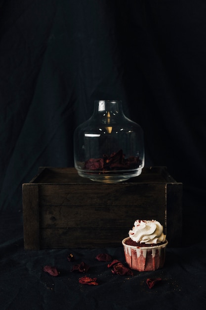 Photo gratuite cupcake nature morte