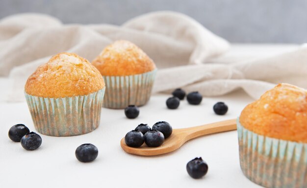 Cupcakes et chiffon vue de face