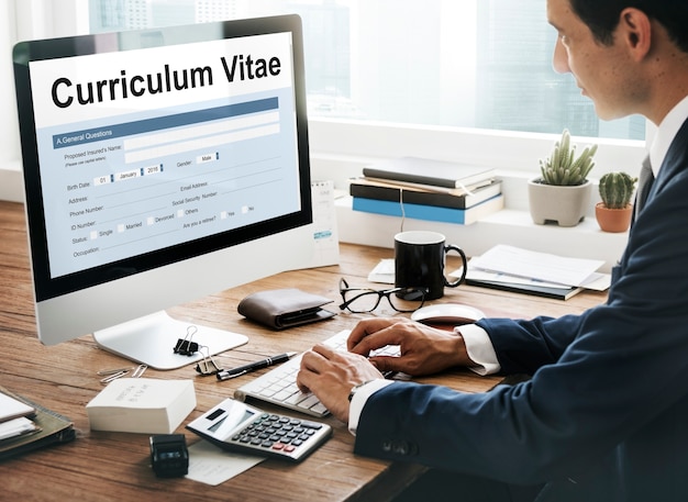 Curriculum Vitae Biographie Formulaire Concept