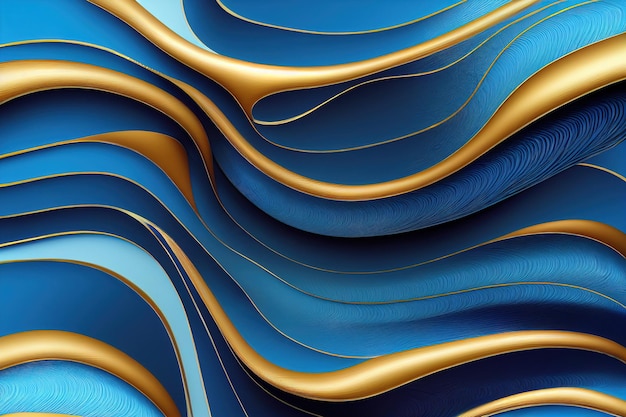 Curvy créatif abstrait effets ondulés courbes de couleur flux minimaliste luxe élégant tendance coloré wav