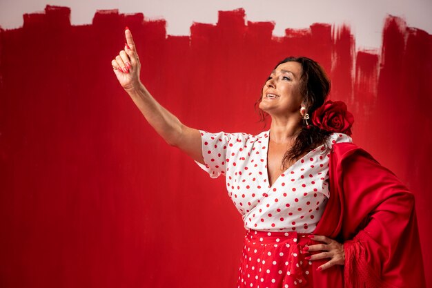 Danseuse de flamenco passionnée et élégante