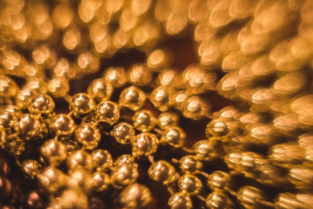 Photo gratuite décoration des boules d'or pour noël