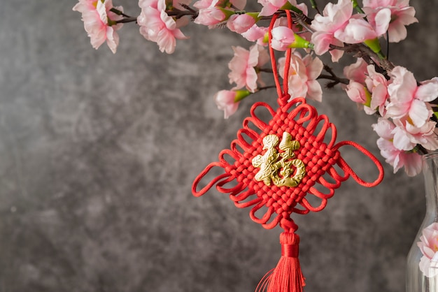 Décoration florale du nouvel an chinois