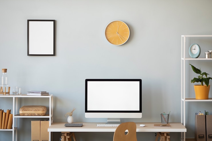 Photo gratuit décoration d'intérieur avec cadre photo